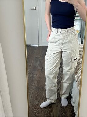 Cream/Off-White BDG High-Waisted “Relaxed Skate Jean” /Cargo Pant